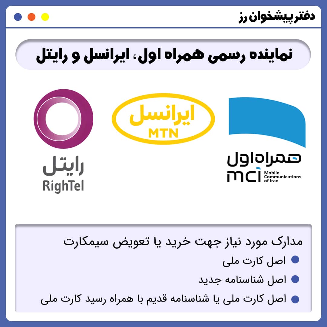 نماینده رسمی همراه اول، ایرانسل و رایتل
