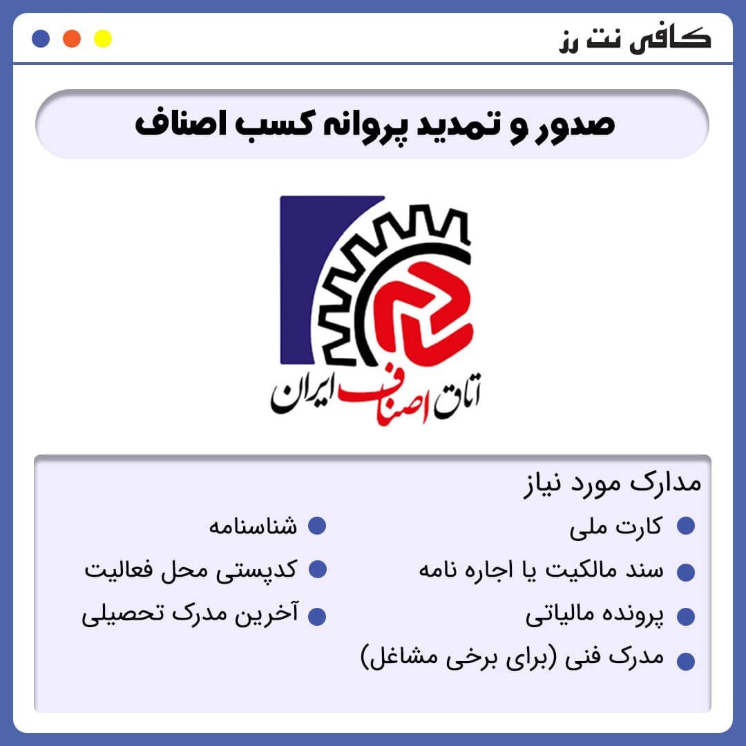 صدور و تمدید پروانه کسب اصناف